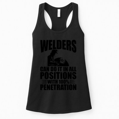 Welders Can Do It In All Positions Funny Welder Womens Tank Top