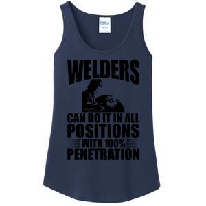 Welders Can Do It In All Positions Funny Welder Ladies Essential Tank