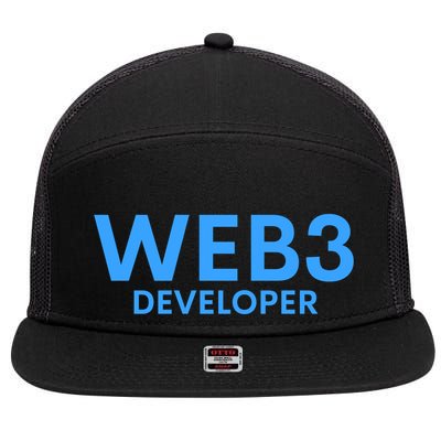 WEB3 Crypto Developer NFT Internet3.0 DeFi Metaverse Web3.0 7 Panel Mesh Trucker Snapback Hat