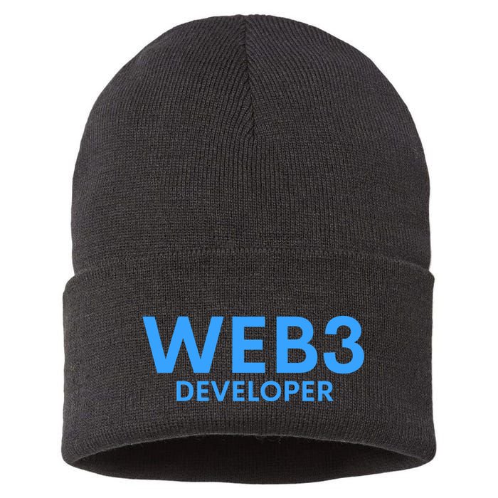 WEB3 Crypto Developer NFT Internet3.0 DeFi Metaverse Web3.0 Sustainable Knit Beanie