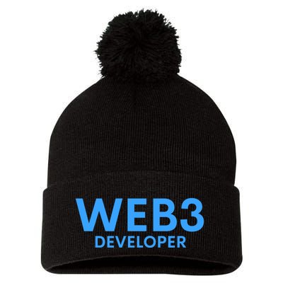 WEB3 Crypto Developer NFT Internet3.0 DeFi Metaverse Web3.0 Pom Pom 12in Knit Beanie