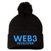 WEB3 Crypto Developer NFT Internet3.0 DeFi Metaverse Web3.0 Pom Pom 12in Knit Beanie