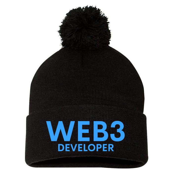 WEB3 Crypto Developer NFT Internet3.0 DeFi Metaverse Web3.0 Pom Pom 12in Knit Beanie