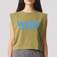 WEB3 Crypto Developer NFT Internet3.0 DeFi Metaverse Web3.0 Garment-Dyed Women's Muscle Tee