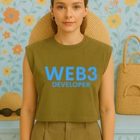 WEB3 Crypto Developer NFT Internet3.0 DeFi Metaverse Web3.0 Garment-Dyed Women's Muscle Tee