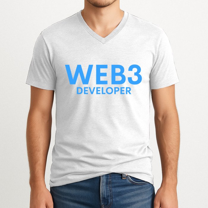 WEB3 Crypto Developer NFT Internet3.0 DeFi Metaverse Web3.0 V-Neck T-Shirt