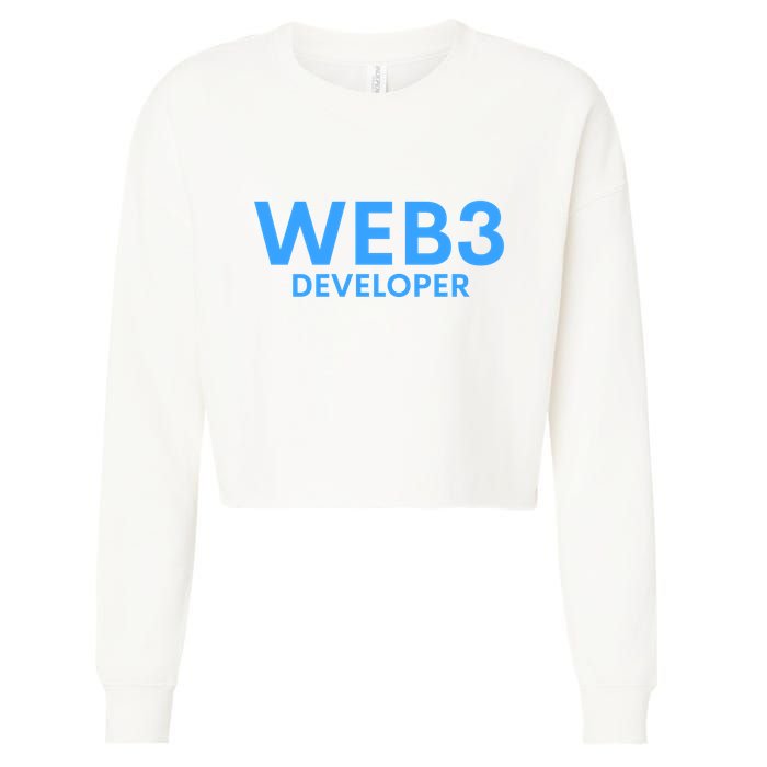WEB3 Crypto Developer NFT Internet3.0 DeFi Metaverse Web3.0 Cropped Pullover Crew