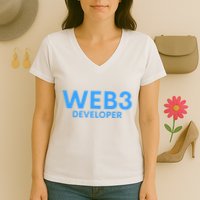 WEB3 Crypto Developer NFT Internet3.0 DeFi Metaverse Web3.0 Women's V-Neck T-Shirt