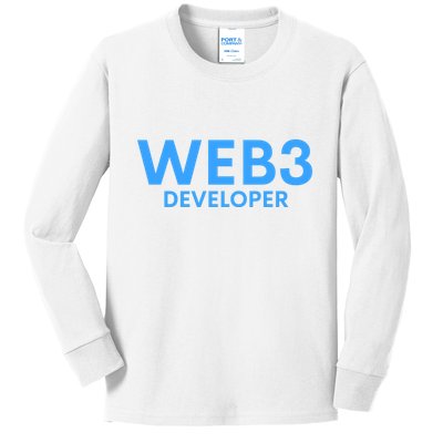 WEB3 Crypto Developer NFT Internet3.0 DeFi Metaverse Web3.0 Kids Long Sleeve Shirt
