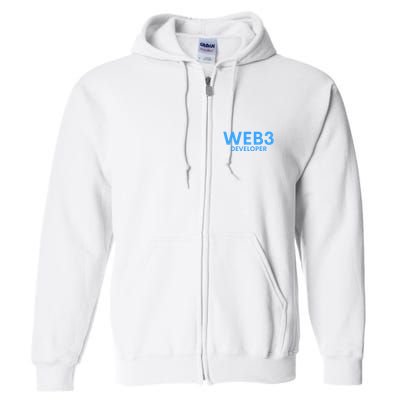WEB3 Crypto Developer NFT Internet3.0 DeFi Metaverse Web3.0 Full Zip Hoodie