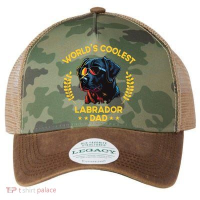 Worlds Coolest Dog Dad Papa Men Black Labrador Legacy Tie Dye Trucker Hat