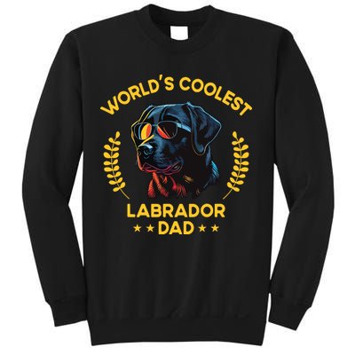 Worlds Coolest Dog Dad Papa Men Black Labrador Sweatshirt