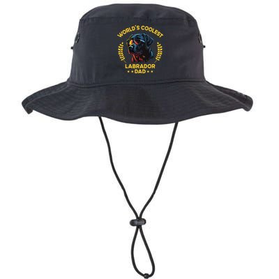 Worlds Coolest Dog Dad Papa Men Black Labrador Bucket Hat