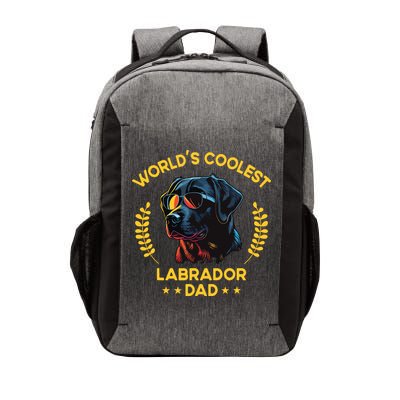Worlds Coolest Dog Dad Papa Men Black Labrador Vector Backpack