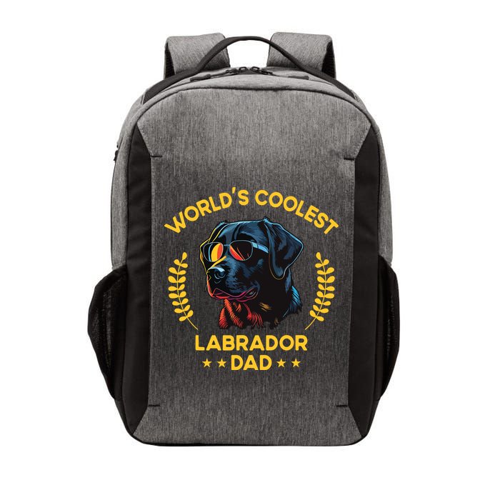 Worlds Coolest Dog Dad Papa Men Black Labrador Vector Backpack