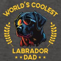Worlds Coolest Dog Dad Papa Men Black Labrador Vector Backpack