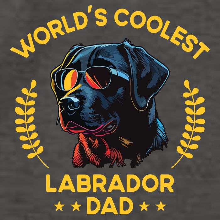 Worlds Coolest Dog Dad Papa Men Black Labrador Vector Backpack