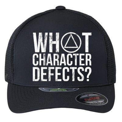 What Character Defects Funny Alcoholics Anonymous Flexfit Unipanel Trucker Cap