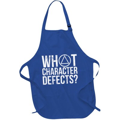 What Character Defects Funny Alcoholics Anonymous Full-Length Apron With Pockets