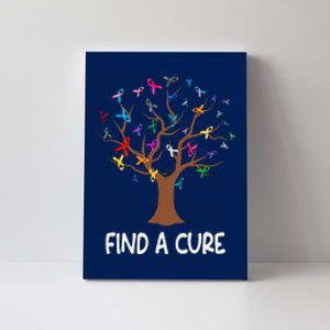 World Cancer Day Find A Cure All Cancer Awareness Canvas