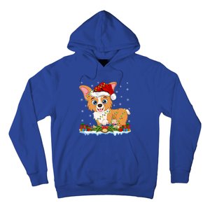 Welsh Corgi Dog Xmas Lighting Santa Welsh Corgi Christmas Gift Hoodie