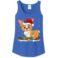 Welsh Corgi Dog Xmas Lighting Santa Welsh Corgi Christmas Gift Ladies Essential Tank