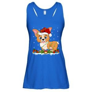 Welsh Corgi Dog Xmas Lighting Santa Welsh Corgi Christmas Gift Ladies Essential Flowy Tank