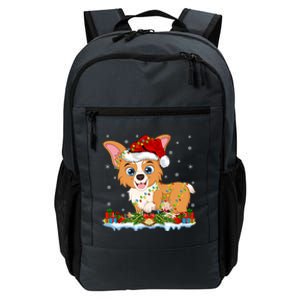 Welsh Corgi Dog Xmas Lighting Santa Welsh Corgi Christmas Gift Daily Commute Backpack