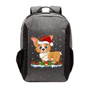 Welsh Corgi Dog Xmas Lighting Santa Welsh Corgi Christmas Gift Vector Backpack