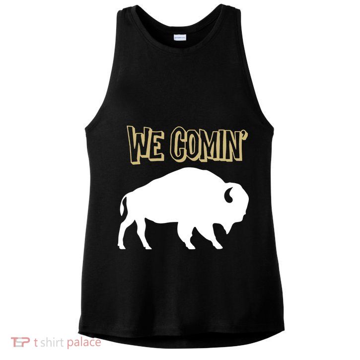 We Comin Deion Sanders Buffaloes Coach Prime Ladies PosiCharge Tri-Blend Wicking Tank