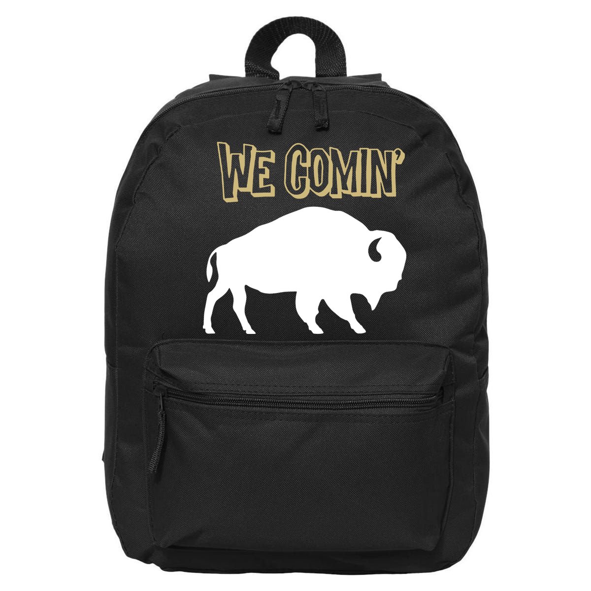 We Comin Deion Sanders Buffaloes Coach Prime 16 in Basic Backpack