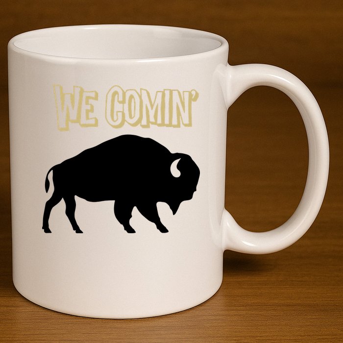 We Comin Deion Sanders Buffaloes Coach Prime 11oz C Handle Ceramic Mug