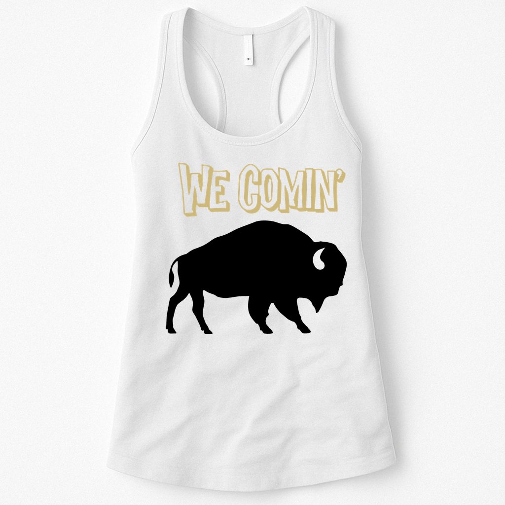 We Comin Deion Sanders Buffaloes Coach Prime Womens Tank Top