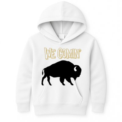 We Comin Deion Sanders Buffaloes Coach Prime Kids Hoodie