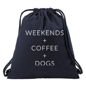 Weekends + Coffee + Dogs Gift Drawstring Bag