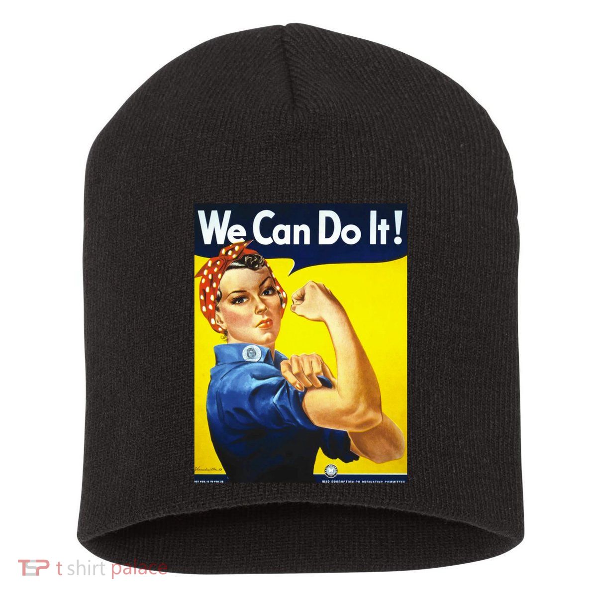 We Can Do It! Short Acrylic Beanie