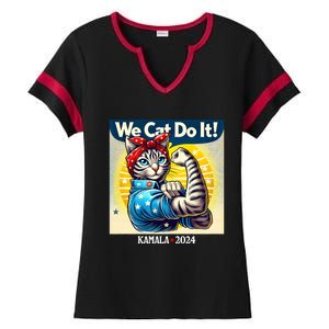 We Cat Do It Kamala Harris Supporter Childless Cat Ladies Ladies Halftime Notch Neck Tee