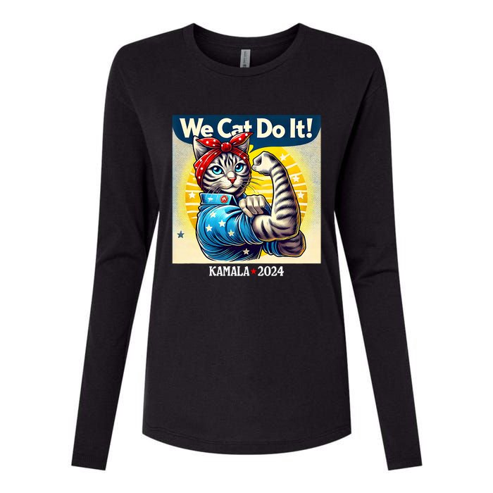 We Cat Do It Kamala Harris Supporter Childless Cat Ladies Womens Cotton Relaxed Long Sleeve T-Shirt