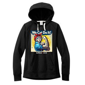 We Cat Do It Kamala Harris Supporter Childless Cat Ladies Women's Fleece Hoodie