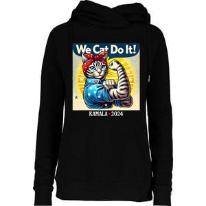 We Cat Do It Kamala Harris Supporter Childless Cat Ladies Womens Funnel Neck Pullover Hood