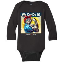 We Cat Do It Kamala Harris Supporter Childless Cat Ladies Baby Long Sleeve Bodysuit