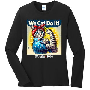 We Cat Do It Kamala Harris Supporter Childless Cat Ladies Ladies Long Sleeve Shirt