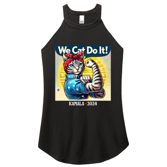 We Cat Do It Kamala Harris Supporter Childless Cat Ladies Women's Perfect Tri Rocker Tank