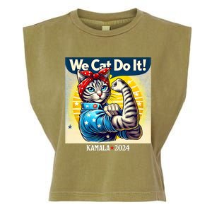 We Cat Do It Kamala Harris Supporter Childless Cat Ladies Garment-Dyed Women's Muscle Tee