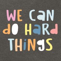 We Can Do Hard Things Motivational Quote Cotton Canvas Backpack