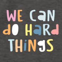 We Can Do Hard Things Motivational Quote Vector Backpack