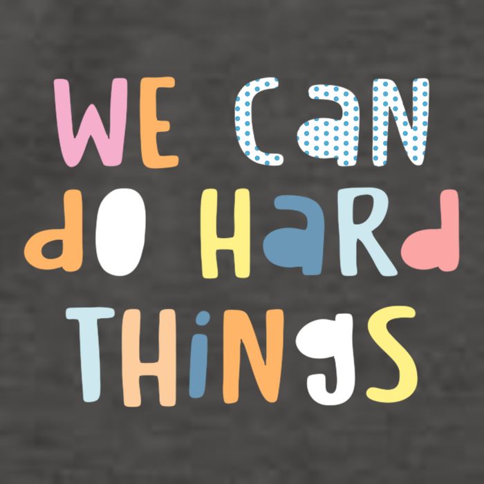 We Can Do Hard Things Motivational Quote Vector Backpack