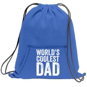 Worlds Coolest Dad Fathers Day Fatherhood Gift Sweatshirt Cinch Pack Bag