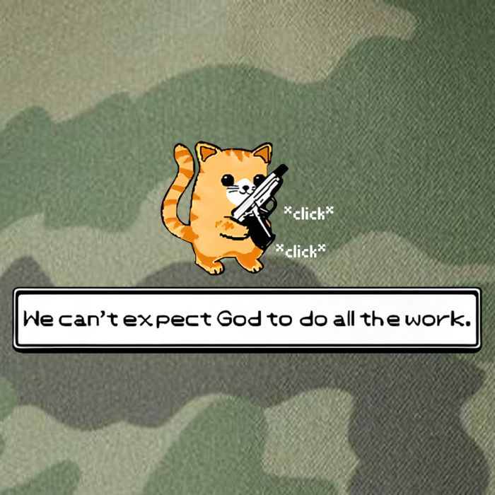 We Cant Expect God To Do All The Work Cat Click Click Legacy Tie Dye Trucker Hat