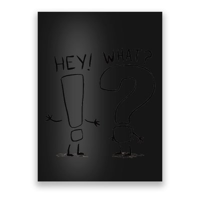 Whimsical Conversation Exclamation Question Mark Character Poster